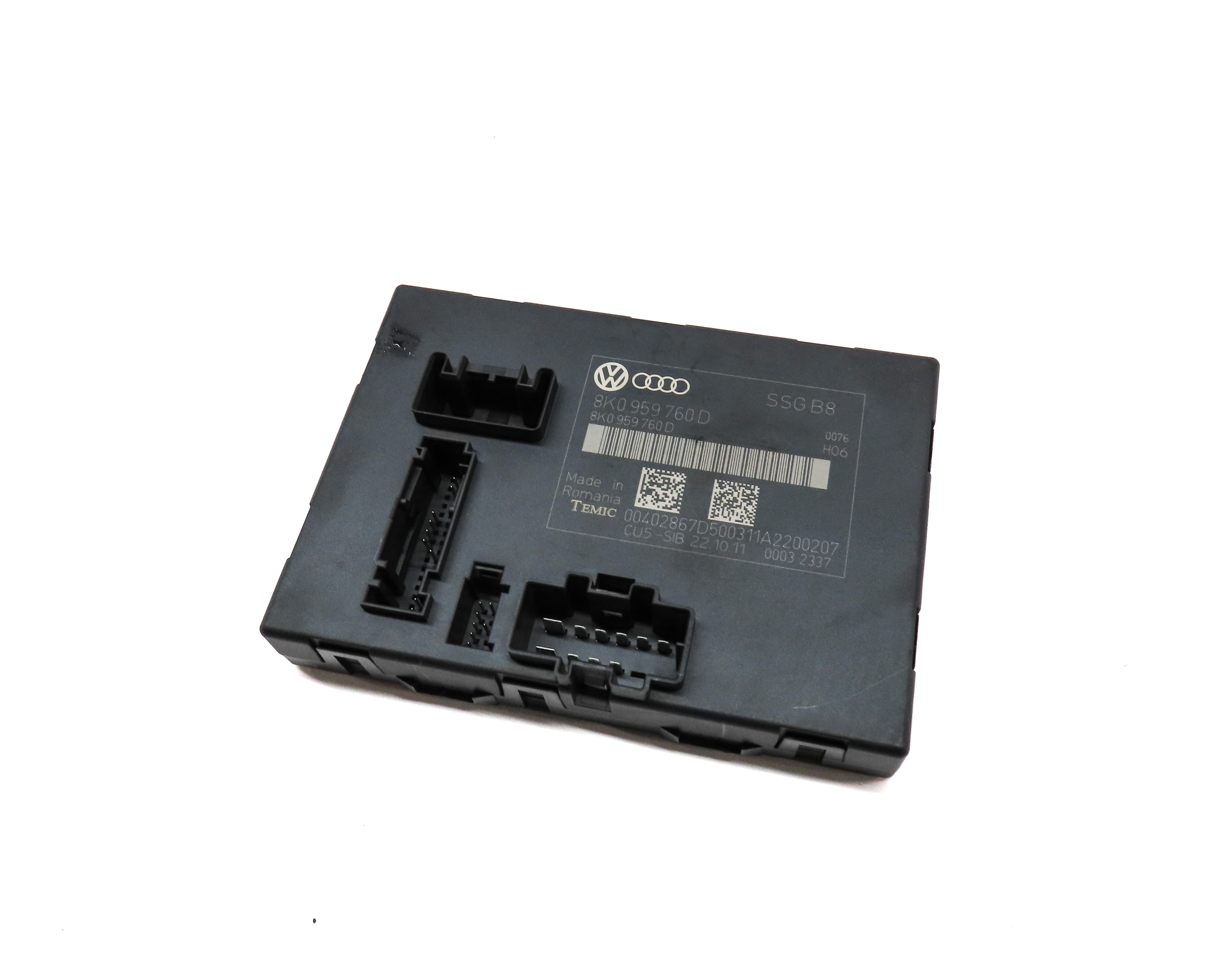 2012 AUDI S4 (B8 8K) FRONT LEFT DRIVER SEAT CONTROL MODULE — exact item pictured